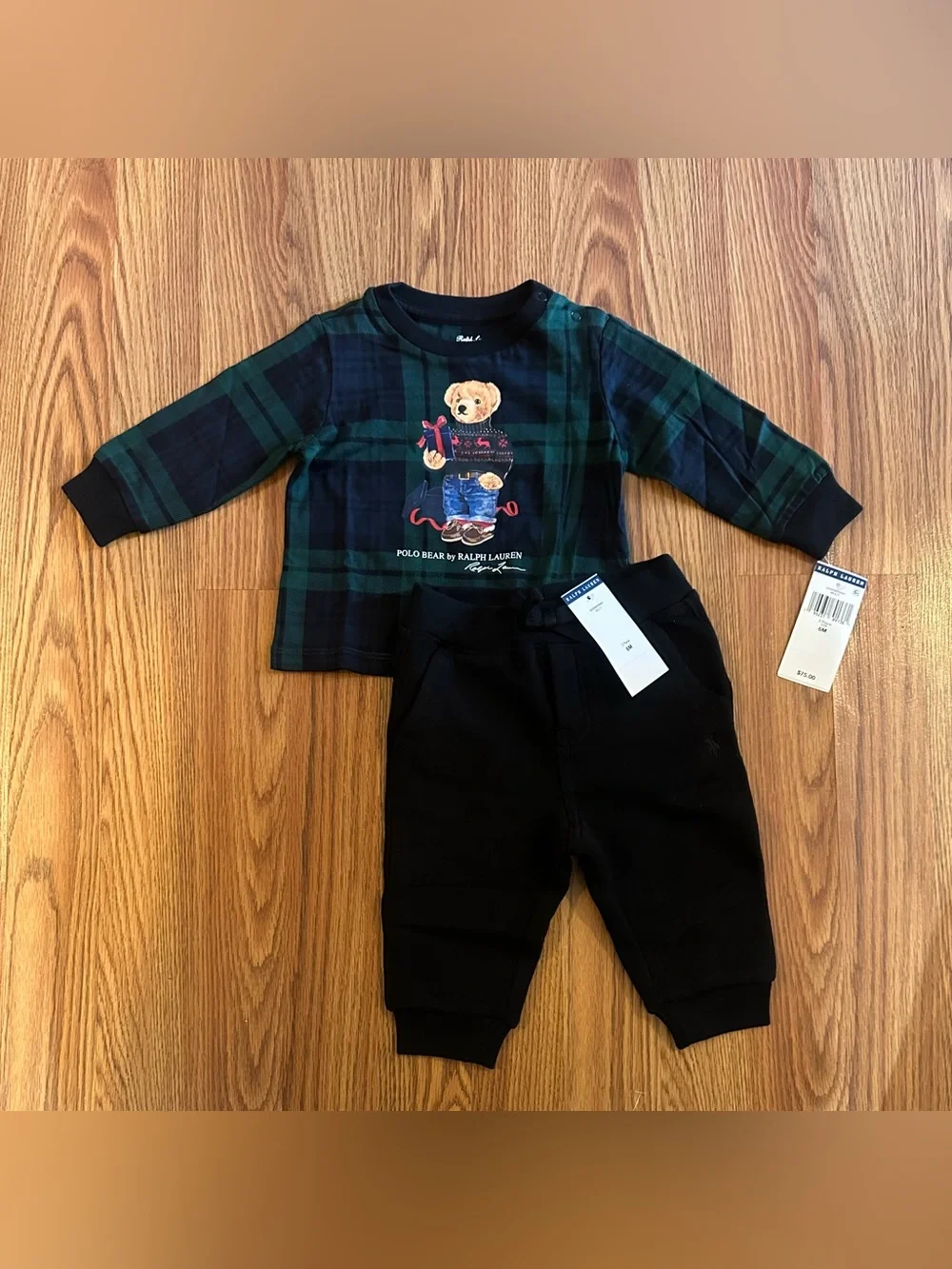 Polo Ralph Lauren Baby Boy Polo Bear Fleece Sweatshirt & Pant Set Size 3M